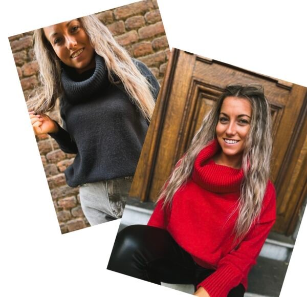 Pull rouge ou noir 26091