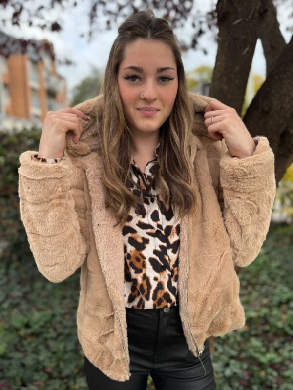 Veste Teddy taupe