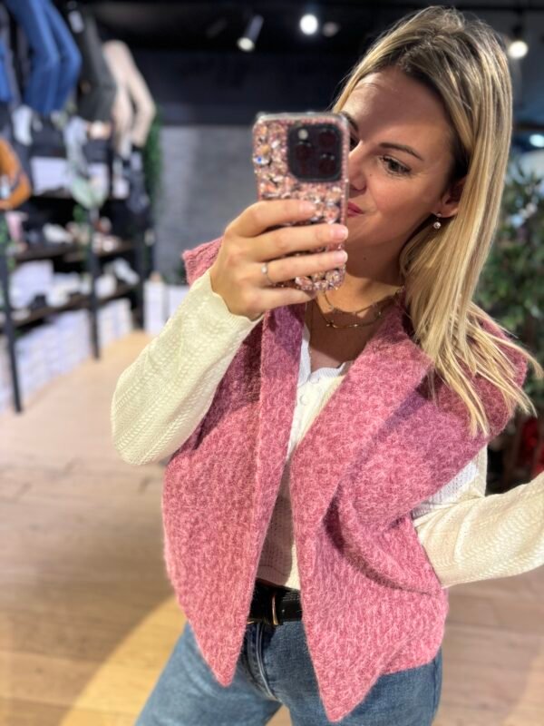 Gilet rose foncé 26423